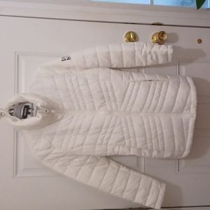 DKNY White Quilted Jacket